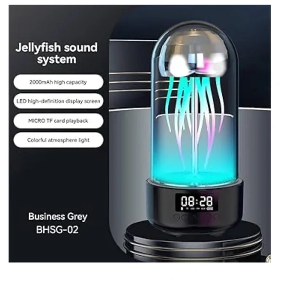 Motion Jellyfish Bluetooth speaker Clock with Colorful Light Display - Picture 4 of 16